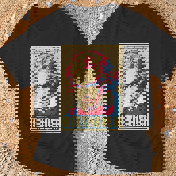 ベートーベン クラシカル音楽作曲家 レトロ Tシャツ 高齢者への贈り物