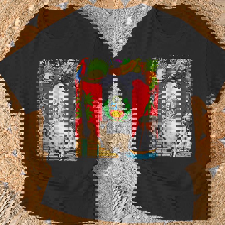 ペルー ペルー国旗 ペルーのルーツ ペルーの遺産 誇り高きペルー人 ペルーの誇り Tシャツ 高齢者への贈り物