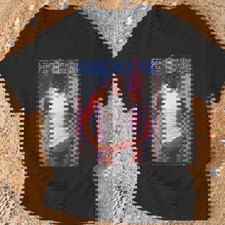 ペントハウスマガジン 1976年7月 ピンナップ ガール ヴィンテージ アメリカ国旗 Tシャツ 高齢者への贈り物