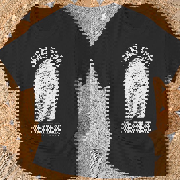 ホッキョクグマを救え 絶滅危惧種の北極動物 Tシャツ 高齢者への贈り物