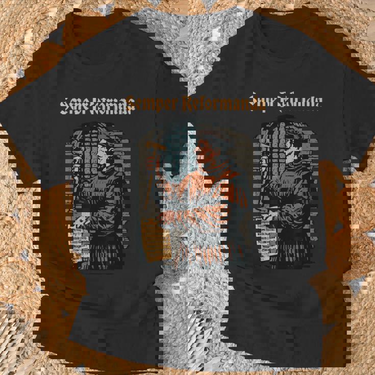 マルティン・ルター宗教改革 ゼンパー・レフォルマンダ・クリスチャン Tシャツ 高齢者への贈り物