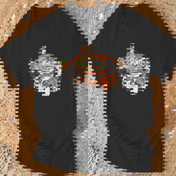 ラーメン寿司キャバリア・キング・チャールズ・スパニエル犬 Tシャツ 高齢者への贈り物