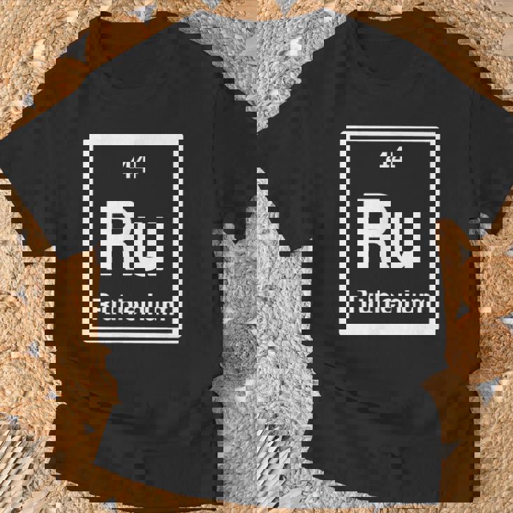 ルテニウム Ru 元素周期表 サイエンスギフト Tシャツ 高齢者への贈り物