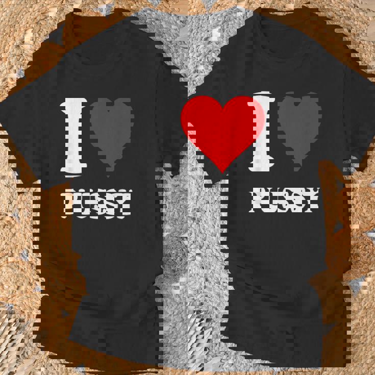 レッドハート I Love Pussy Tシャツ 高齢者への贈り物