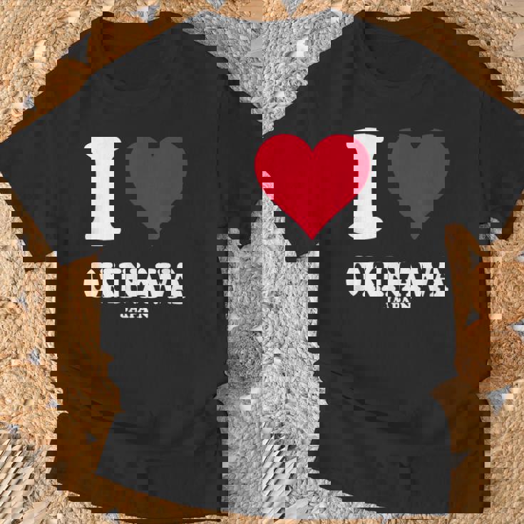 レッドハート I Love 沖縄 Tシャツ 高齢者への贈り物