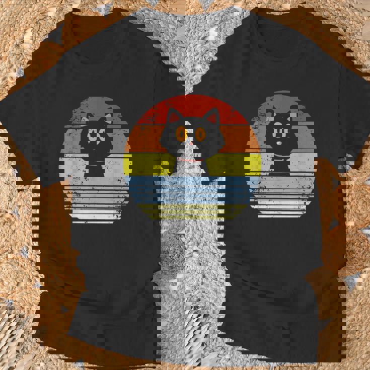 レトロ 猫 ヴィンテージ かわいい 子猫 ニャー キティ キティ Tシャツ 高齢者への贈り物