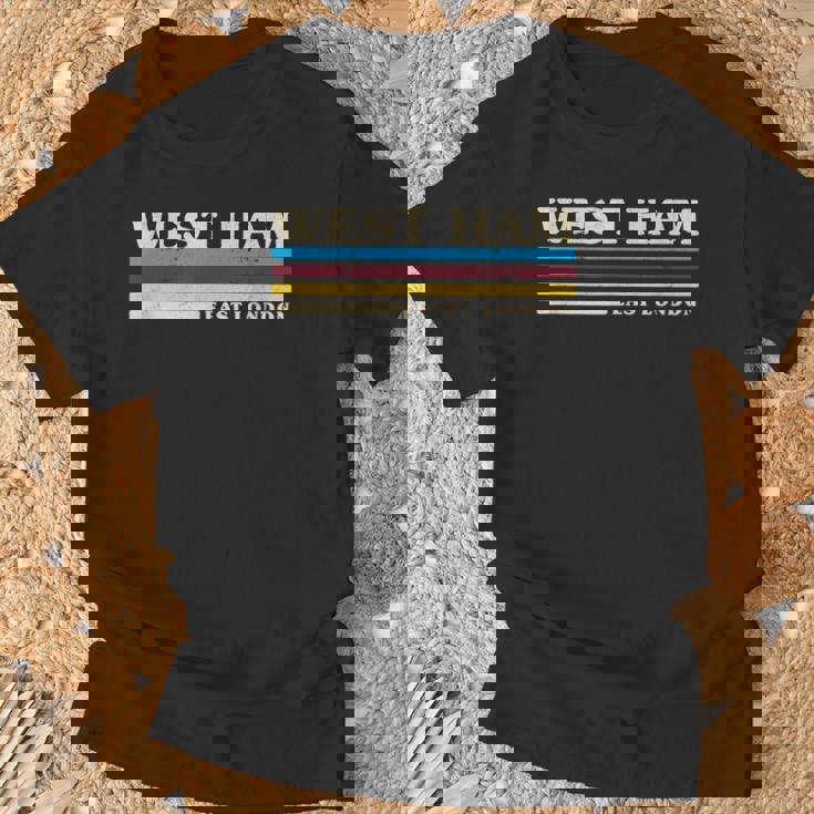 レトロストライプ ウエストハム Tシャツ 高齢者への贈り物