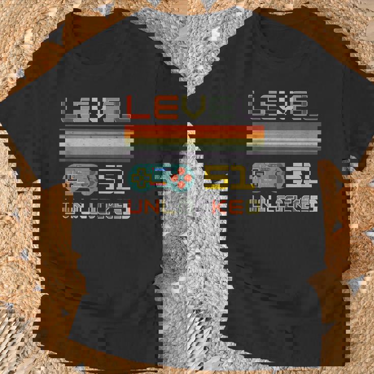 レベル51 アンロック ゲーマー 51歳の誕生日 Tシャツ 高齢者への贈り物