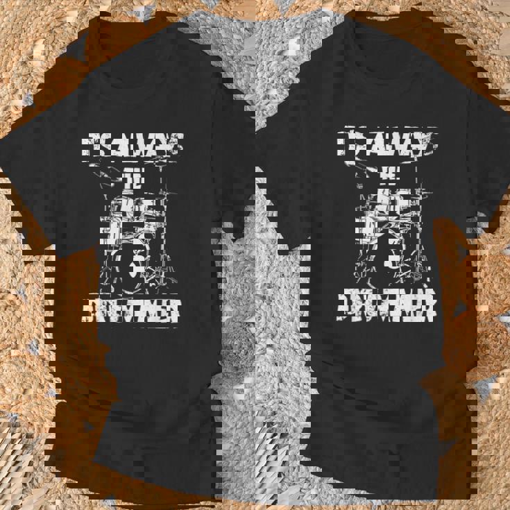 ロックミュージックドラマー Tシャツ 高齢者への贈り物