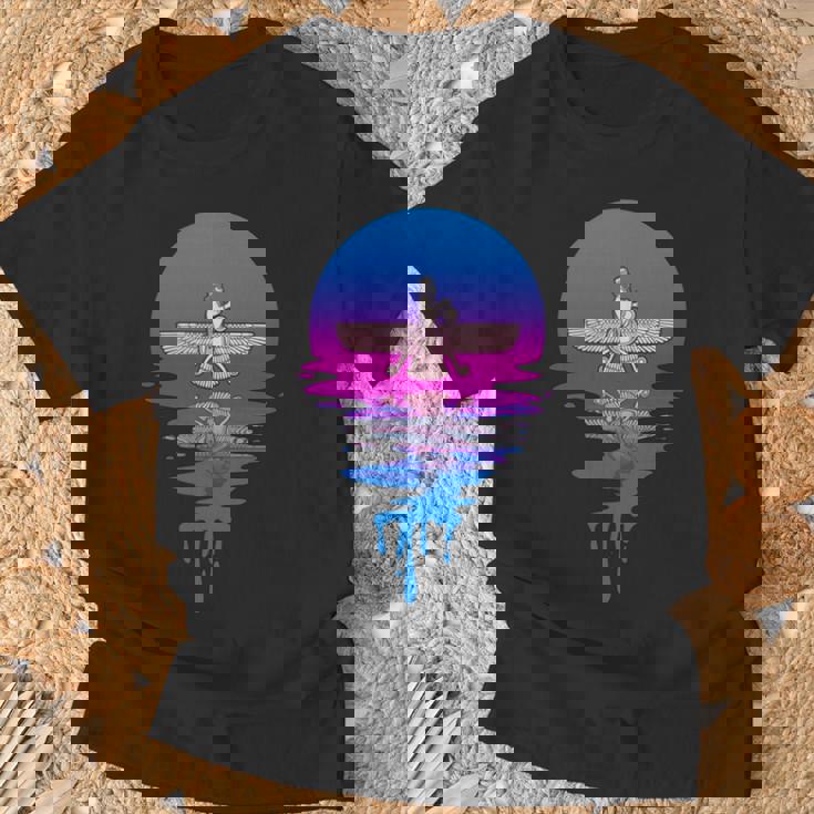 ヴィンテージ レトロ 夕日 アヌンナキ 長袖tシャツ Tシャツ 高齢者への贈り物