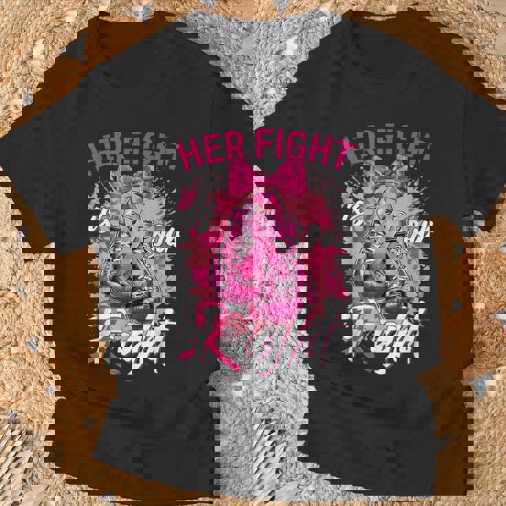 乳がん Her Fight Is Our Fight 乳がんグローブ Tシャツ 高齢者への贈り物