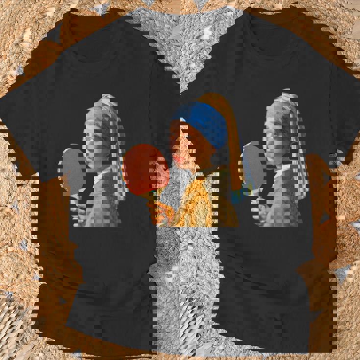 卓球 面白いtシャツ ボール ピンポン おもしろ 服 ネタ メンズ 卓球部 おもしろグッズ 大人 子供 長袖tシャツ Tシャツ 高齢者への贈り物