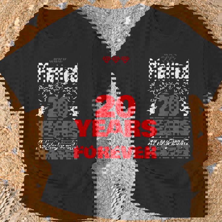 夫、妻へのギフト 結婚20年前 結婚記念日 Tシャツ 高齢者への贈り物