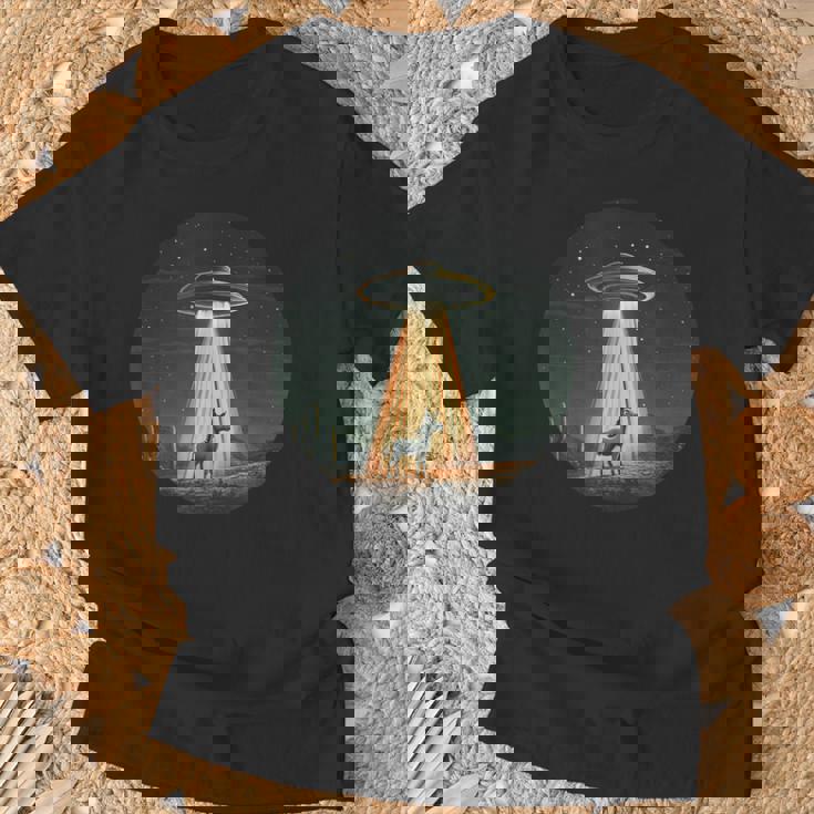 宇宙宇宙人のためにufoに誘拐された宇宙好きのロバ Tシャツ 高齢者への贈り物