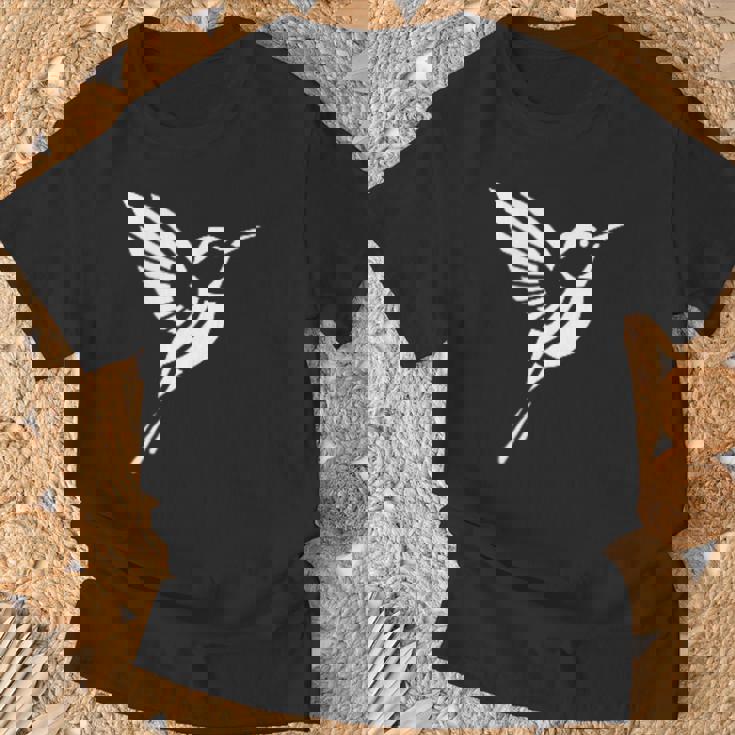 小さなシンプルなミニマリストかわいいハチドリ鳥ハチドリ Tシャツ 高齢者への贈り物