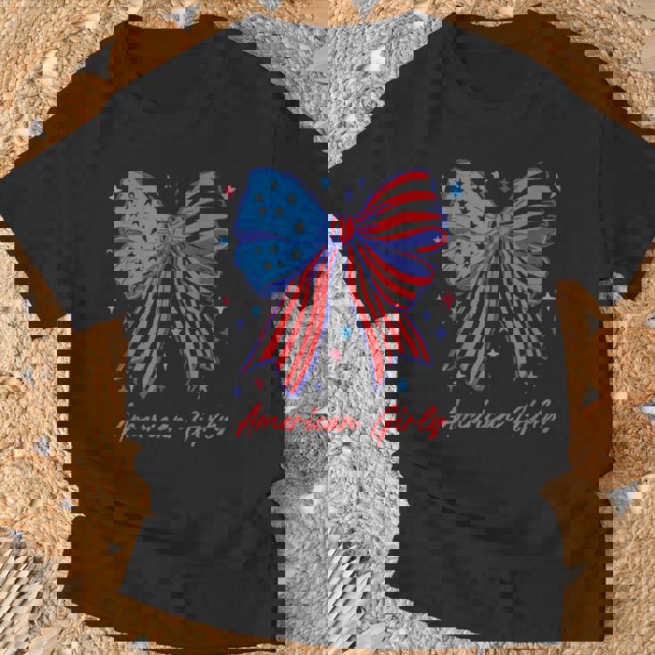 愛国的な弓 アメリカンガーリーシャツ 星条旗アート Tシャツ 高齢者への贈り物