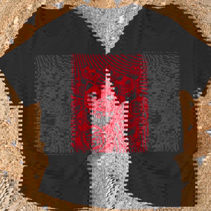 招き猫カワイイラッキーキャット日本のレトロなヴィンテージスタイル Tシャツ 高齢者への贈り物