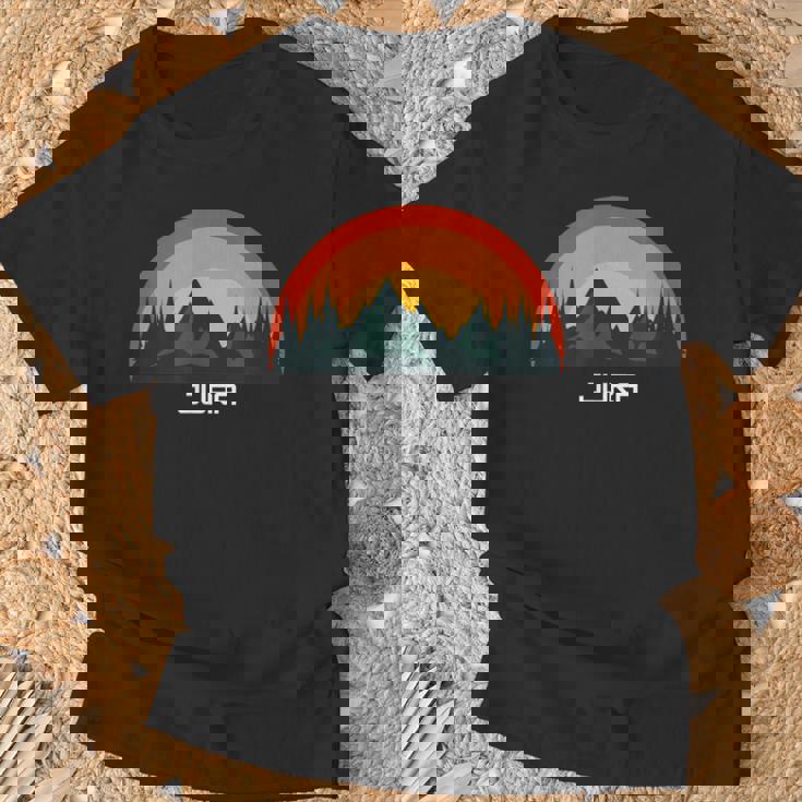 日没のジュラ山脈とハイマートカントン Tシャツ 高齢者への贈り物