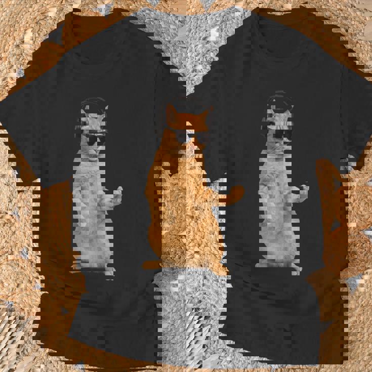 猫エアギター Tシャツ 高齢者への贈り物