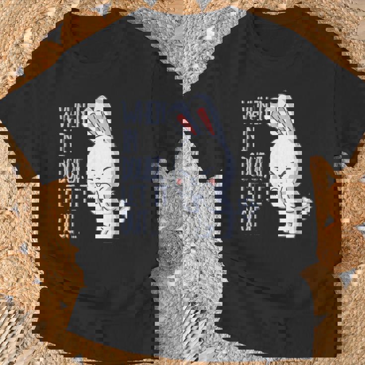 疑わしいとき おなら 出す おもしろい おなら かわいい ウサギ おなら Tシャツ 高齢者への贈り物