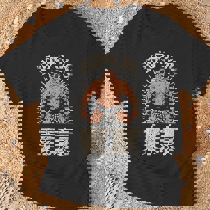 相撲 東京 日本 相撲 力士 お土産 和漢字 Tシャツ 高齢者への贈り物