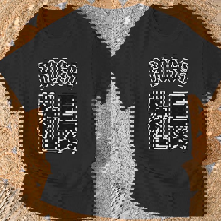 社長 Boss ボス（チームユニフォーム風）【変なデザイン屋さん】文字 面白い ネタ Tシャツ 高齢者への贈り物
