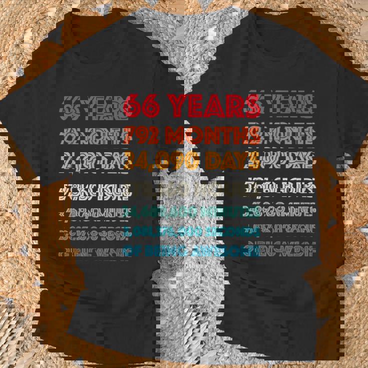 素晴らしい66歳の誕生日プレゼント 面白い レトロ 66歳の誕生日 Tシャツ 高齢者への贈り物