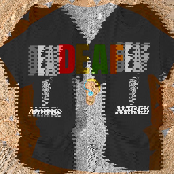 補聴器 耳障がいサポート 聴覚障害者への意識 長袖tシャツ Tシャツ 高齢者への贈り物