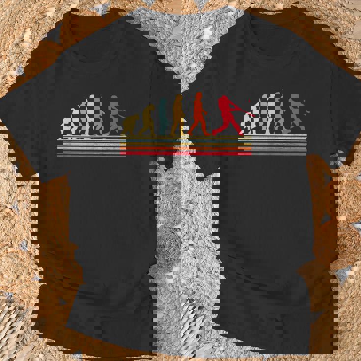 野球 人類の進化 面白いtシャツ おもしろ グッズ 服 ベースボール ネタ メンズ Evolution 野球部 男性 Tシャツ 高齢者への贈り物