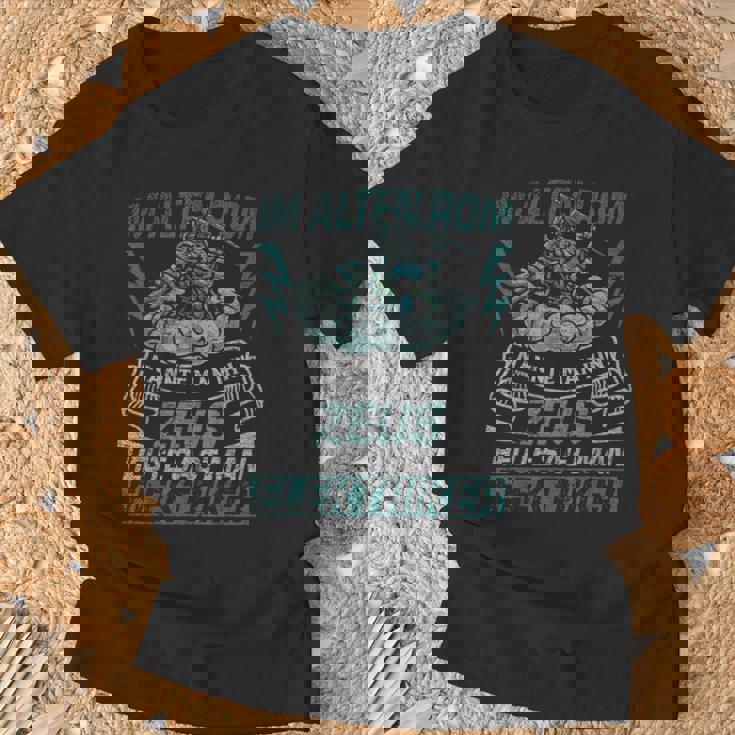 電気技師 ギフト ゼウス Tシャツ 高齢者への贈り物