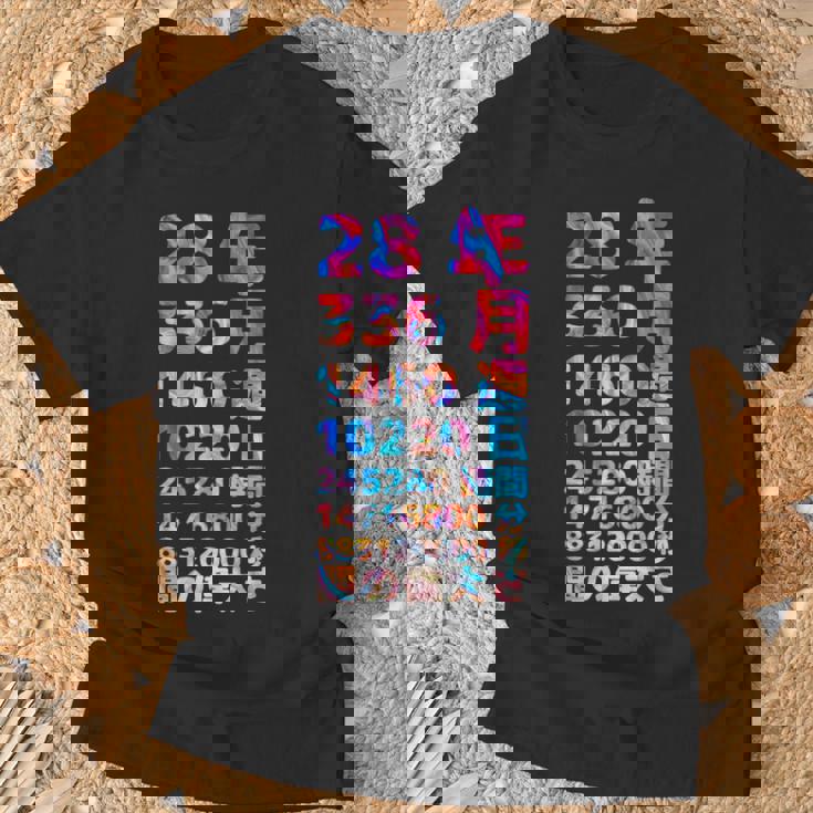 面白い28歳の誕生日の古いメーター 面白い28歳のギフト 女性 男性 面白い電卓 28歳の誕生日のギフト Tシャツ 高齢者への贈り物