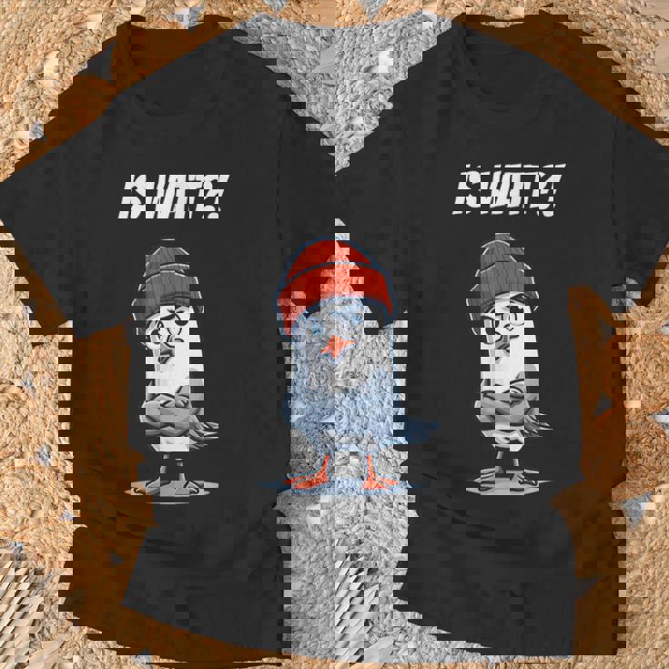 面白い北海のカモメはワット低ドイツ語オストフリースラントと言っています。 Tシャツ 高齢者への贈り物