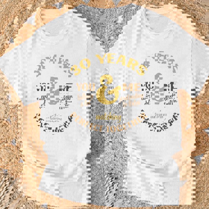 30年 一緒に完成 30周年 おそろい カップル Tシャツ 高齢者への贈り物