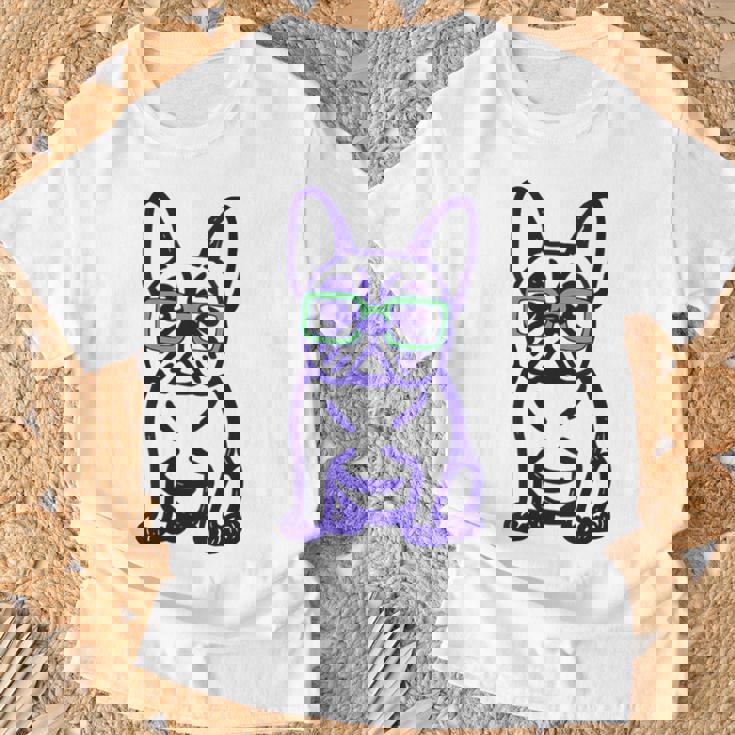 Cute French Bulldog Graphic With Glasses Pop Art Frenchie T-Shirt Gifts for Old Men Cute French Bulldog Graphic With Glasses Pop Art Frenchie T-Shirt Gifts for Old Men