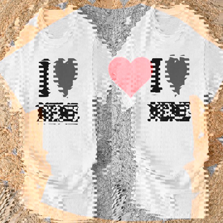 I Heart Nene 名 I Love パーソナライズ Tシャツ 高齢者への贈り物