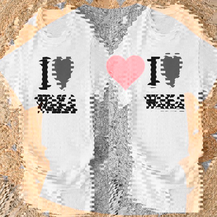 I Heart Waka ファーストネーム I Love パーソナライズ Tシャツ 高齢者への贈り物