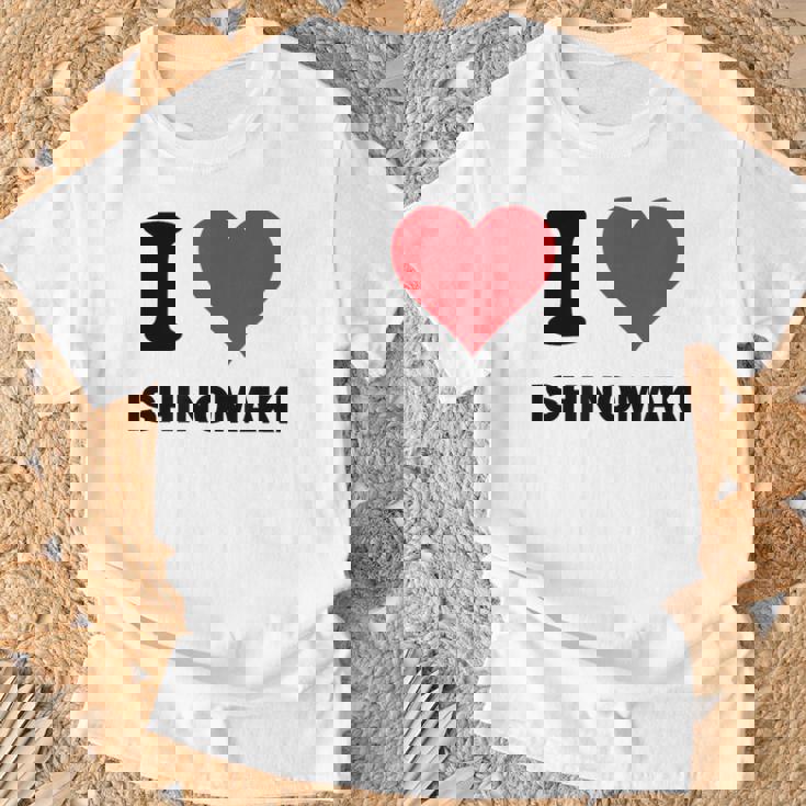 I Heart 石巻ジャパンラブ 日本のお土産品 Tシャツ 高齢者への贈り物