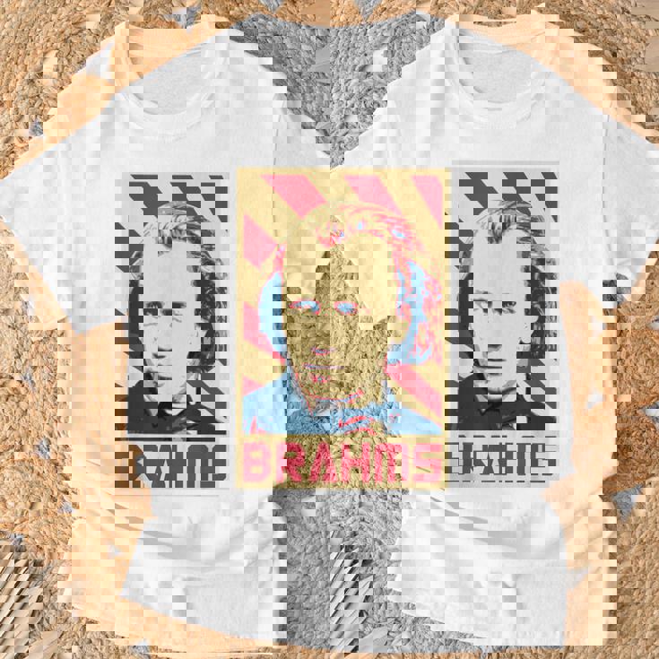 Johannes Brahms クラシック音楽の作曲家 レトロ調 Tシャツ 高齢者への贈り物