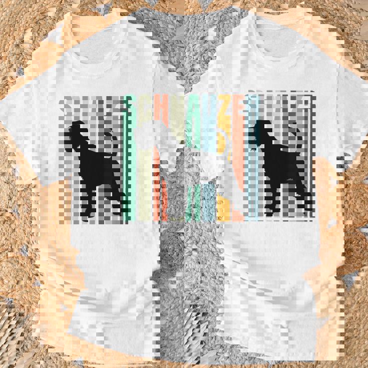 Minichnauzer Perro Retrochnauzer Cuello Camiseta unisex Regalos para ancianos