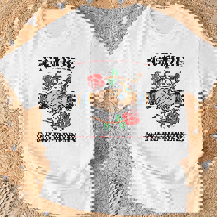 No More Fake Friends 伝統的なタトゥーインク オールドスクール エッジー Tシャツ 高齢者への贈り物