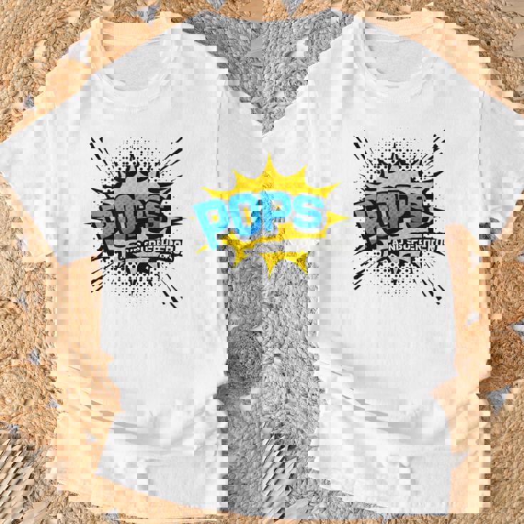 Pops &Uperhero Frescotile Fumetto Festa Del Papà Maglietta Regalos para ancianos