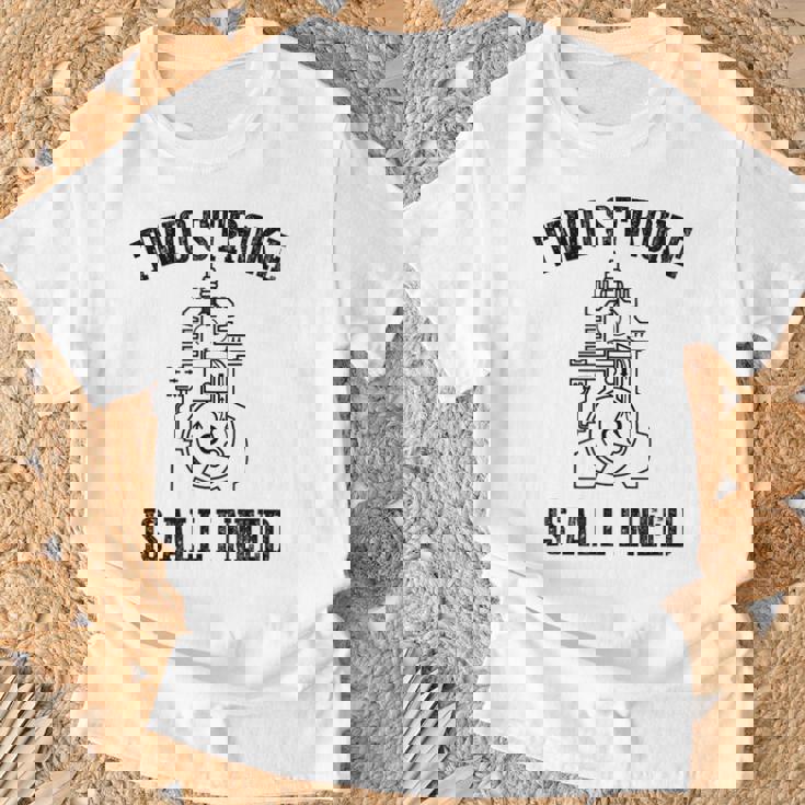 Twotroke Is All I Needs 面白いオートバイ愛好家ダートバイク Tシャツ 高齢者への贈り物