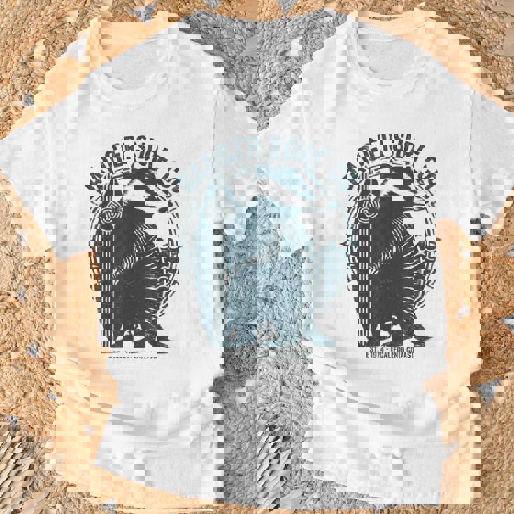 Vintage Badgerurf Co レトロ サーフィン カリフォルニアアート Tシャツ 高齢者への贈り物