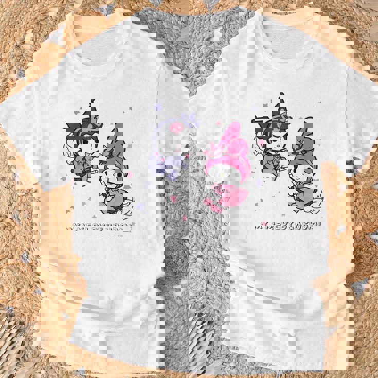 【ハロウィン特集】Usデザイン マイメロディ&クロミ 夜空 Tシャツ 高齢者への贈り物