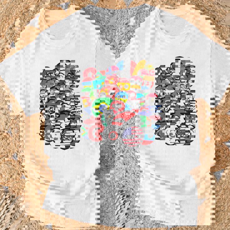 カントリーボールまたはポーランドボールの各国のグループ写真 Tシャツ 高齢者への贈り物