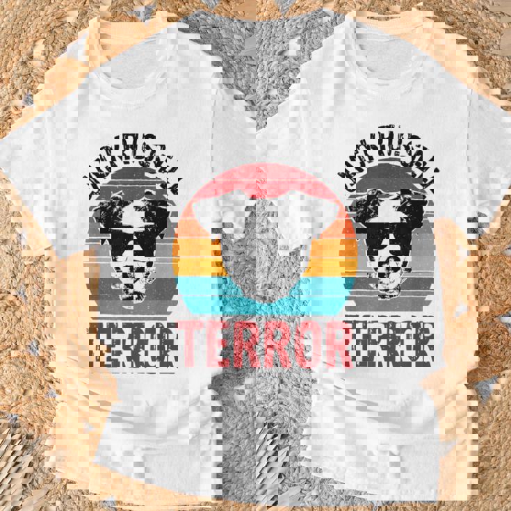 ジャック・ラッセル・テラー・テリア ファニー パーソンズ 犬 Tシャツ 高齢者への贈り物