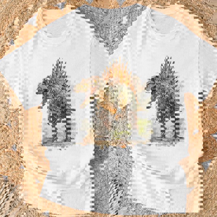 スピノサウルス 恐竜モチーフ イラスト スピノサウルス Tシャツ 高齢者への贈り物