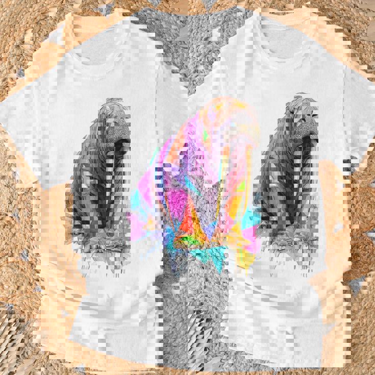 セイウチ 動物 モチーフ イラスト セイウチ Tシャツ 高齢者への贈り物