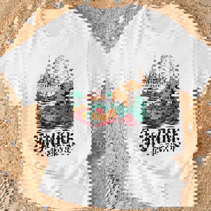 バンコク タイ 象 寺 果物 お土産 Tシャツ 高齢者への贈り物