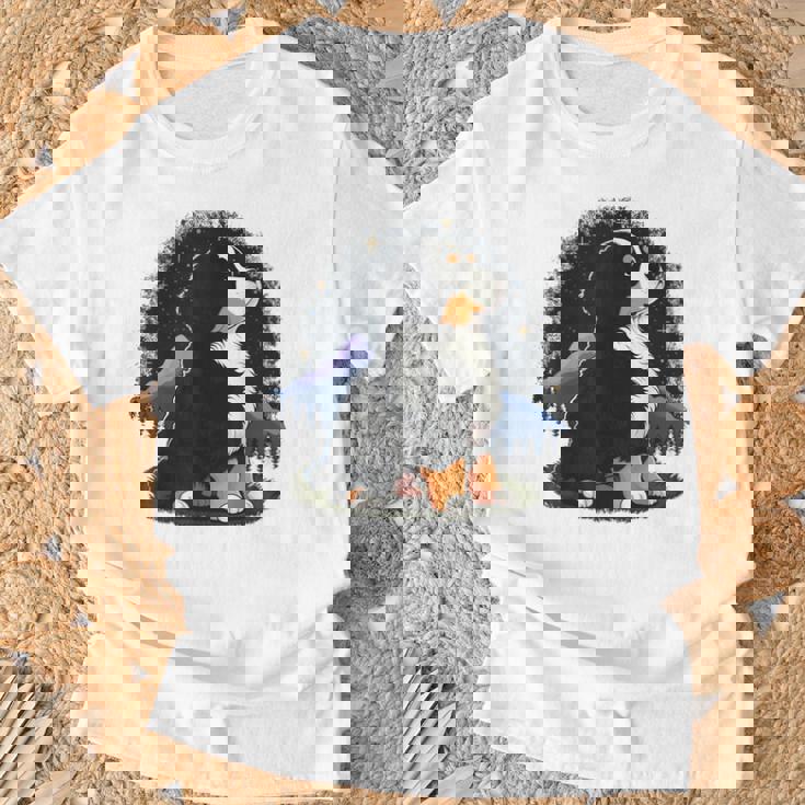 バーニーズマウンテンドッグ かわいいバーニーズマウンテンドッグ Tシャツ 高齢者への贈り物